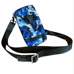 Versace Black and Blue Crossbody Bag Made in Italy